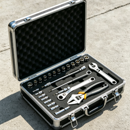 Aluminum Frame Portable Tool Chest – Multi-Function Hardware Set